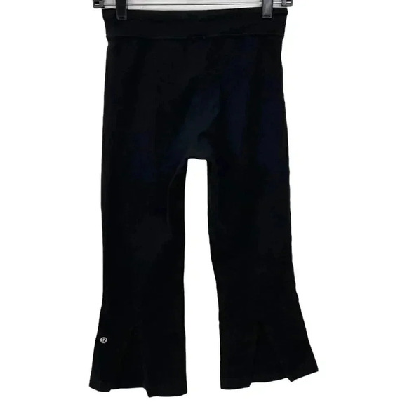 Lululemon Gather & Crow Crop Size 4 Back Slit Waistband Pull On Yoga Pants - Picture 1 of 4